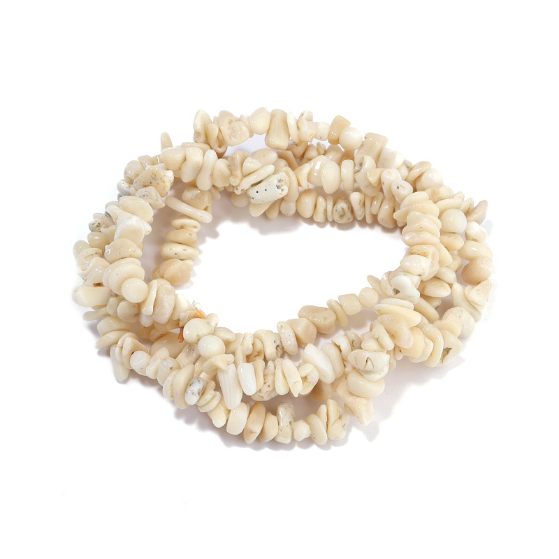 Ebakorrapärase kruusaga valgest kristall-agaadist helmestega poolvalmis lahtised helmed isetehtud ehted aksessuaarid käevõru looduskivist helmed