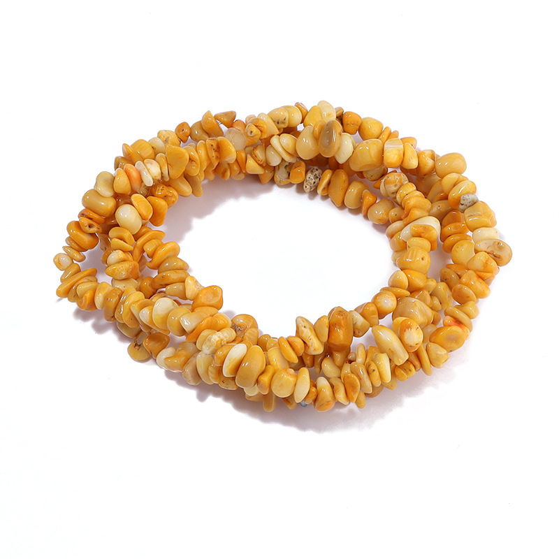 Ebakorrapärase kruusaga valgest kristall-agaadist helmestega poolvalmis lahtised helmed isetehtud ehted aksessuaarid käevõru looduskivist helmed