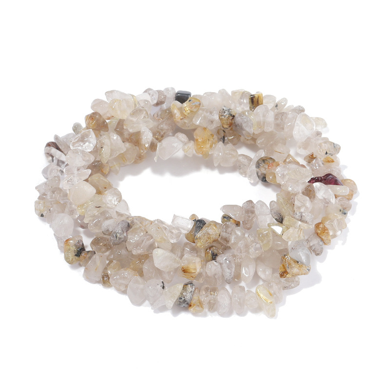 Ebakorrapärase kruusaga valgest kristall-agaadist helmestega poolvalmis lahtised helmed isetehtud ehted aksessuaarid käevõru looduskivist helmed