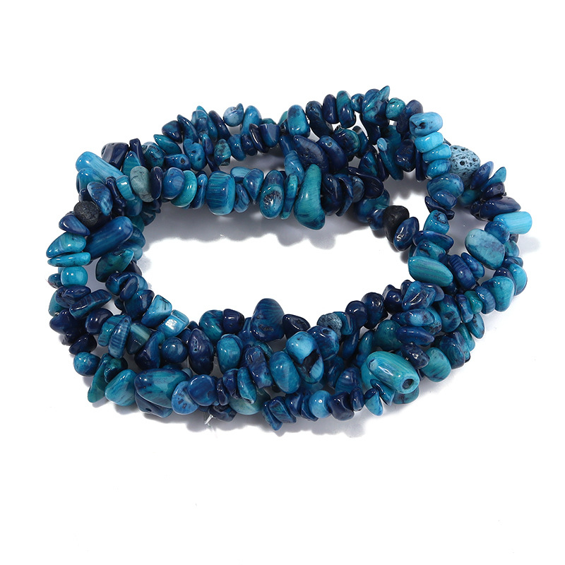 Ebakorrapärase kruusaga valgest kristall-agaadist helmestega poolvalmis lahtised helmed isetehtud ehted aksessuaarid käevõru looduskivist helmed