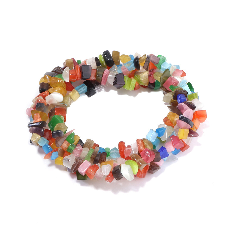 Ebakorrapärase kruusaga valgest kristall-agaadist helmestega poolvalmis lahtised helmed isetehtud ehted aksessuaarid käevõru looduskivist helmed