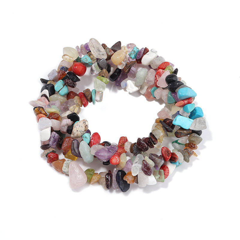 Ebakorrapärase kruusaga valgest kristall-agaadist helmestega poolvalmis lahtised helmed isetehtud ehted aksessuaarid käevõru looduskivist helmed