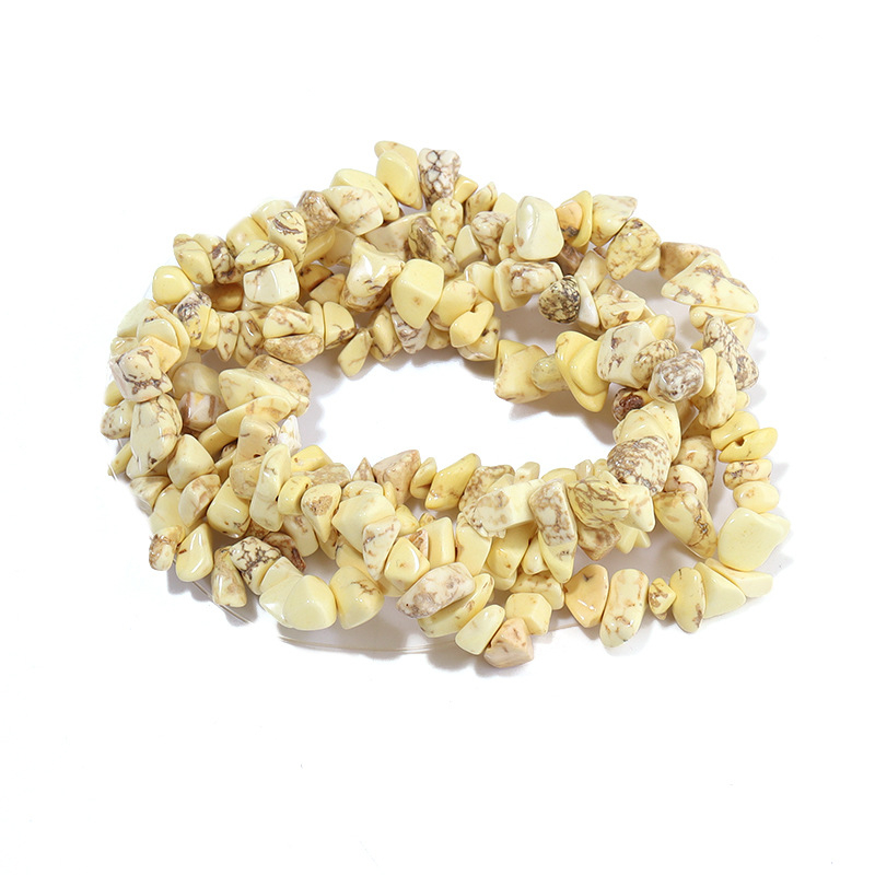 Ebakorrapärase kruusaga valgest kristall-agaadist helmestega poolvalmis lahtised helmed isetehtud ehted aksessuaarid käevõru looduskivist helmed