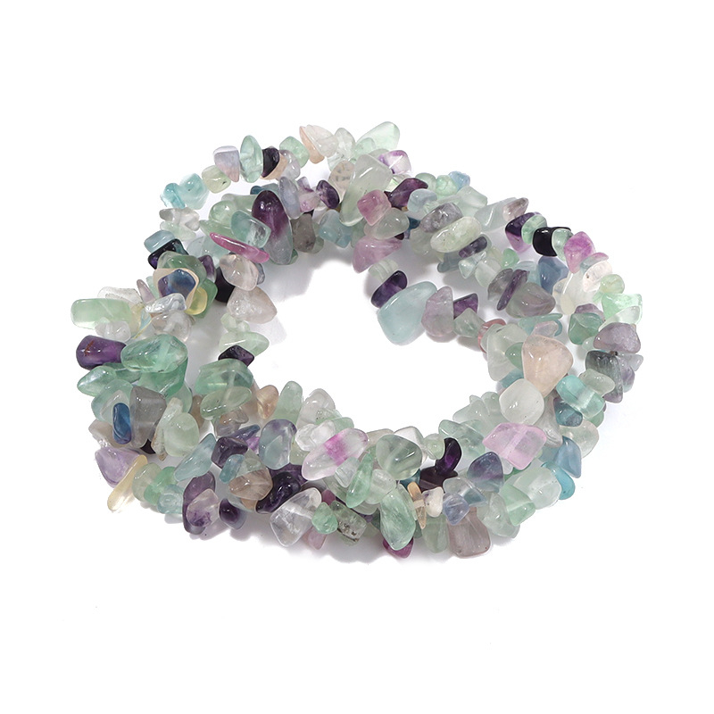 Ebakorrapärase kruusaga valgest kristall-agaadist helmestega poolvalmis lahtised helmed isetehtud ehted aksessuaarid käevõru looduskivist helmed