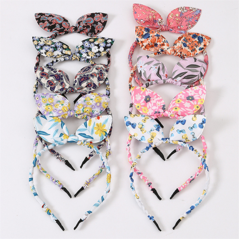 Лента за глава с пайети и панделка в бонбонени цветове, анимационна лента за глава с Мики Маус, лента за глава с уши на Мики Маус