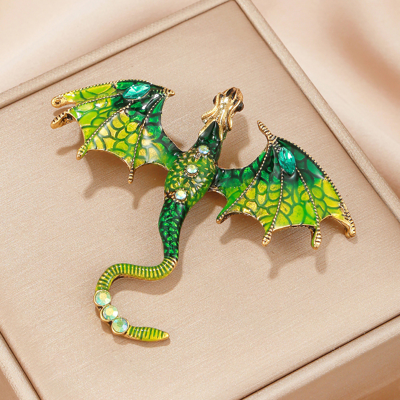 Europos ir Amerikos aplinkos apsaugos „Avatar“ retro vyriška ir moteriška daugiaspalvė lašančio aliejaus deimantinė drakono sagė, tinkanti visų rūšių drabužių aksesuarams