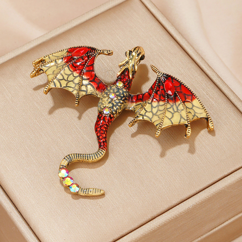 Europos ir Amerikos aplinkos apsaugos „Avatar“ retro vyriška ir moteriška daugiaspalvė lašančio aliejaus deimantinė drakono sagė, tinkanti visų rūšių drabužių aksesuarams