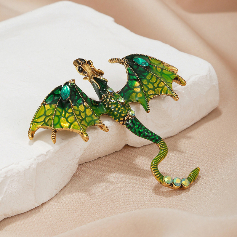 Europos ir Amerikos aplinkos apsaugos „Avatar“ retro vyriška ir moteriška daugiaspalvė lašančio aliejaus deimantinė drakono sagė, tinkanti visų rūšių drabužių aksesuarams