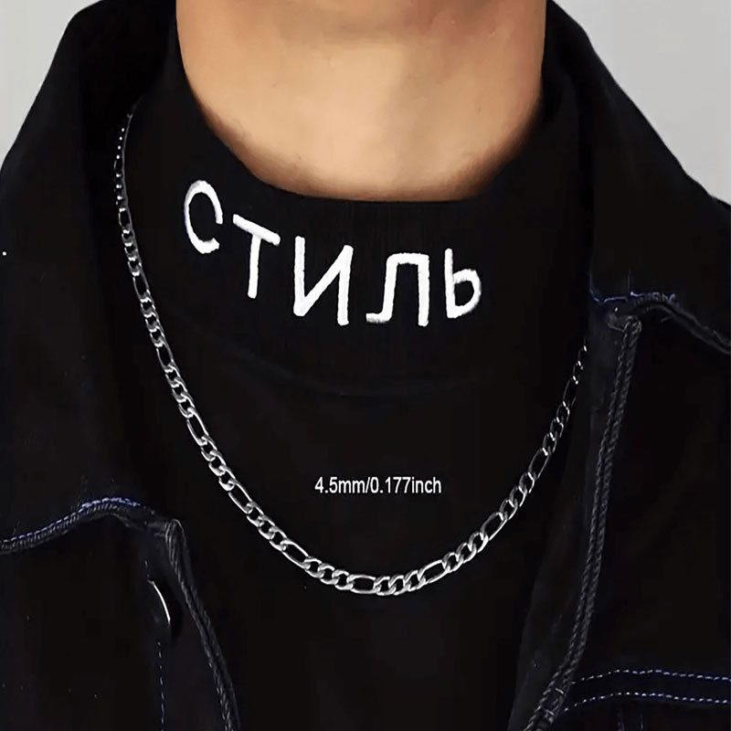 Karšto nerūdijančio plieno 3:1NK karoliai, unisex, paprasti „Joker“ ilgo megztinio grandinėlės papuošalai, didmeninė prekyba.