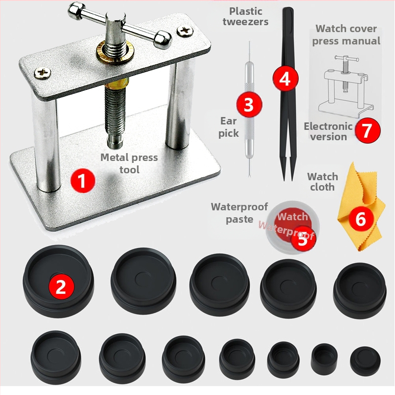 Kodumajapidamises kasutatavate kellade korkimismasinate kellade remonditööriistade aku vahetamine, elektrooniline kvartskellade korkimismasin, korkimis- ja korkimiskellade ülikond