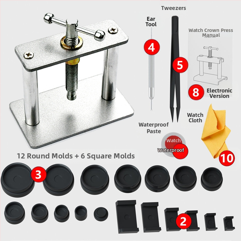 Kodumajapidamises kasutatavate kellade korkimismasinate kellade remonditööriistade aku vahetamine, elektrooniline kvartskellade korkimismasin, korkimis- ja korkimiskellade ülikond