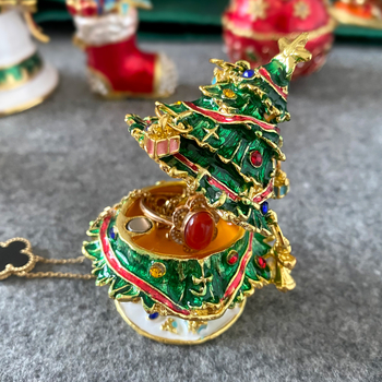 ♡ ♡ Коледен подарък Елха Снежен човек Декорация за дома Настолни орнаменти Японска ръчно изработена скулптура Износ Емайл