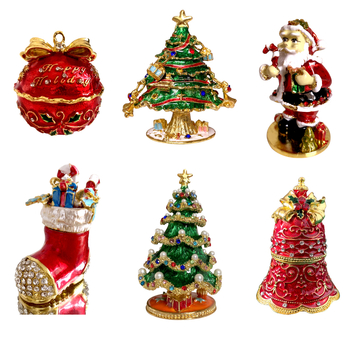 ♡ ♡ Коледен подарък Елха Снежен човек Декорация за дома Настолни орнаменти Японска ръчно изработена скулптура Износ Емайл