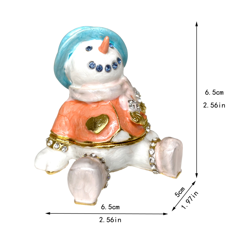 ♡ ♡ Коледен подарък Елха Снежен човек Декорация за дома Настолни орнаменти Японска ръчно изработена скулптура Износ Емайл