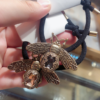 Korėjietiško stiliaus madingi sprogstantys mažų bičių plaukų virvės plaukų aksesuarai elegantiški retro papuošalai plaukų žiedai interneto įžymybių išskirtiniai galvos apdangalai antraštės virvė