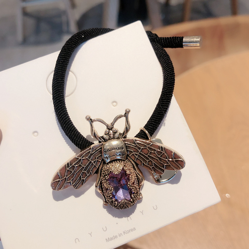 Korėjietiško stiliaus madingi sprogstantys mažų bičių plaukų virvės plaukų aksesuarai elegantiški retro papuošalai plaukų žiedai interneto įžymybių išskirtiniai galvos apdangalai antraštės virvė