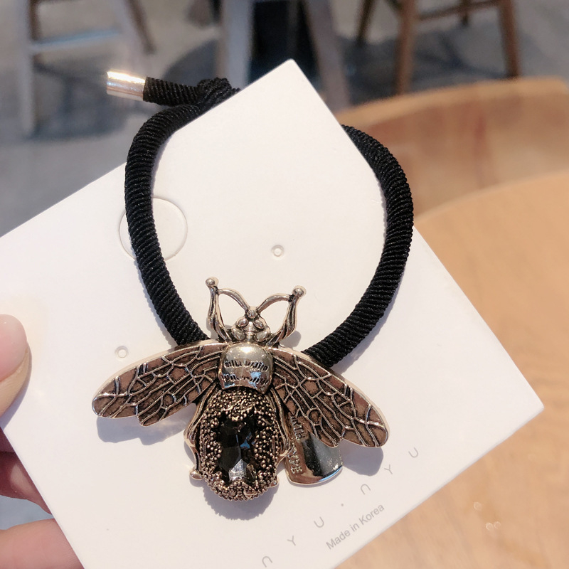 Korėjietiško stiliaus madingi sprogstantys mažų bičių plaukų virvės plaukų aksesuarai elegantiški retro papuošalai plaukų žiedai interneto įžymybių išskirtiniai galvos apdangalai antraštės virvė