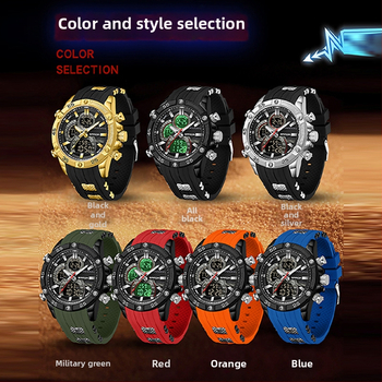 Meeste väliskaubanduse piiriülene noorte spordi elektrooniline mood multifunktsionaalne helendav veekindel äratuskell reaalajas plahvatustega