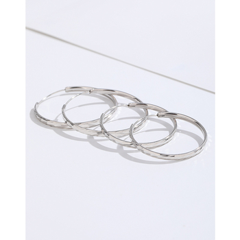 Σκουλαρίκια κρίκοι από καθαρό ασήμι 925, γυναικεία, φθινόπωρο-χειμώνας, μεγάλα κλιπ αυτιών, ελαφριά, πολυτελή, υψηλής αισθητικής, κρύο φως, μινιμαλιστικά, υπερβολικά απλά σκουλαρίκια κρίκοι