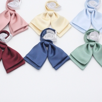 Фабрична директна доставка двойна японска JK униформа плътен цвят яка цвете кампус изпълнение папионка корейски аксесоари малка панделка