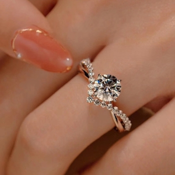 Στέμμα για αγάπη ασημένιο δαχτυλίδι με διαμάντι moissanite με διαμάντι ψεύτικο δαχτυλίδι γυναικείο αρραβώνα πρόταση γάμου δαχτυλίδι ζευγάρι κλειστό στόμα άδειο υποστήριξη