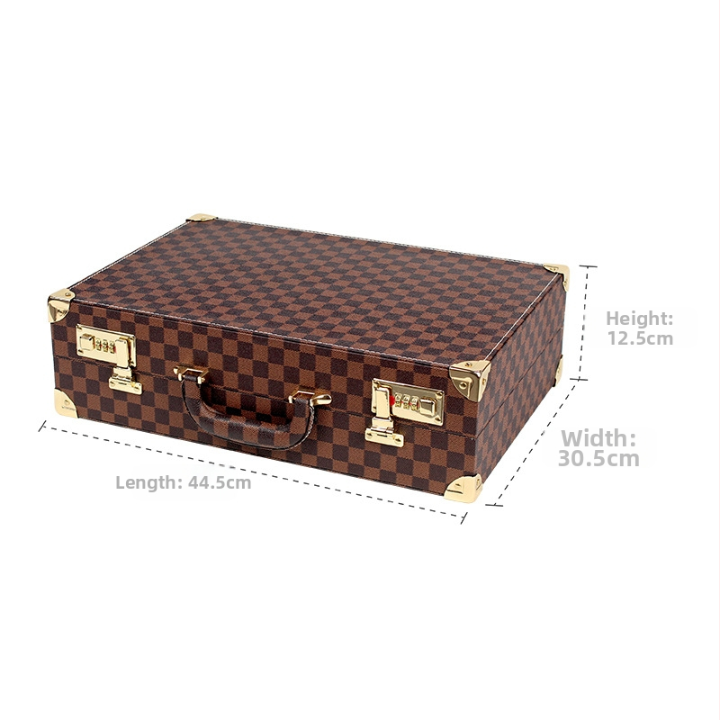 Malý štvorcový kufor na hodinky, luxusný 48-bitový úložný box na hodinky, luxusný úložný box na hodinky s heslom