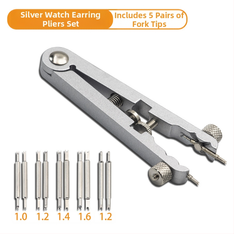 Kellarihma lahtivõtmise ja kõrvarõngaste tangid kellaparanduseks 6825 Kellatööriistad Kõrvarõngaste lahtivõtmise ja kokkupaneku tangid Kõrvarõngaste partii V-kujuline kõrvarõngaste eemaldamine