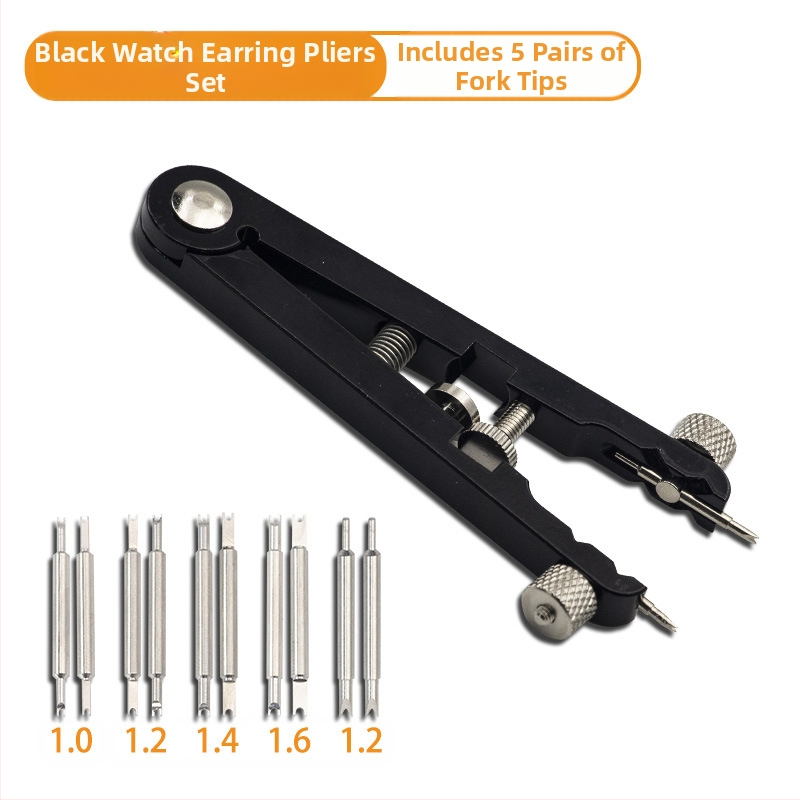 Kellarihma lahtivõtmise ja kõrvarõngaste tangid kellaparanduseks 6825 Kellatööriistad Kõrvarõngaste lahtivõtmise ja kokkupaneku tangid Kõrvarõngaste partii V-kujuline kõrvarõngaste eemaldamine