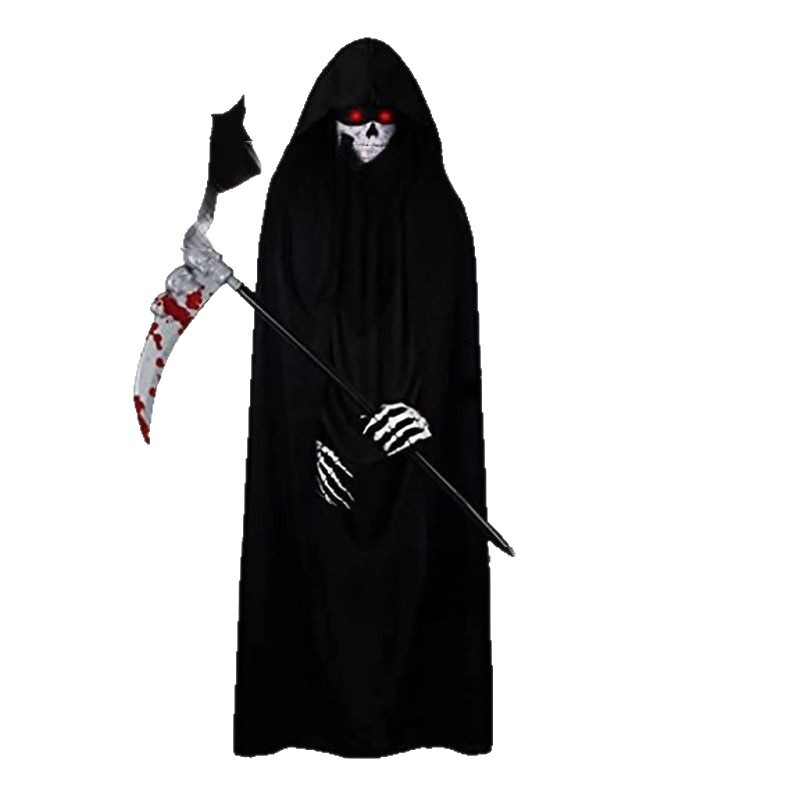 Хелоуин скелет ръкавици за възрастни смърт черно наметало парти изпълнение наметало наметало костюм реквизит костюм