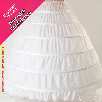 Сватбена рокля с голям балдахин на едро с 6 стоманени пръстена, подплата на полата с изключително голяма форма