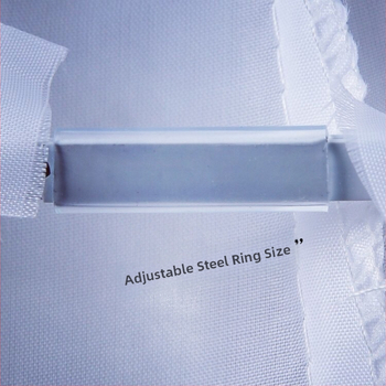 Сватбена рокля с голям балдахин на едро с 6 стоманени пръстена, подплата на полата с изключително голяма форма