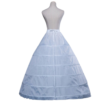 Сватбена рокля с голям балдахин на едро с 6 стоманени пръстена, подплата на полата с изключително голяма форма