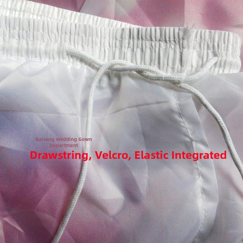 Сватбена рокля с голям балдахин на едро с 6 стоманени пръстена, подплата на полата с изключително голяма форма