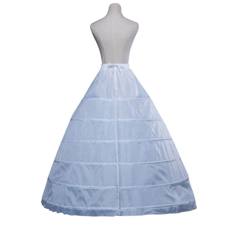 Сватбена рокля с голям балдахин на едро с 6 стоманени пръстена, подплата на полата с изключително голяма форма