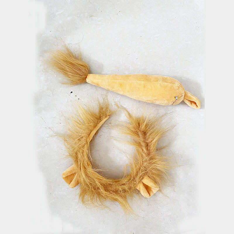 Žvėries ausų ir uodegų rinkinys Liūtas Karvė Žirafa Meškėnas Plaukų juosta Uodega Plaukų aksesuarai Galvos apdangalas Rankų darbo plaukai