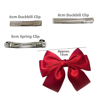 Χειροποίητη φουρκέτα με σατέν κορδέλα και φιόγκο για γυναίκες, κορεάτικη ανοιξιάτικη κλιπ αλογοουρά, κλιπ μαλλιών για πίσω κεφάλι, μόδα για καπέλα