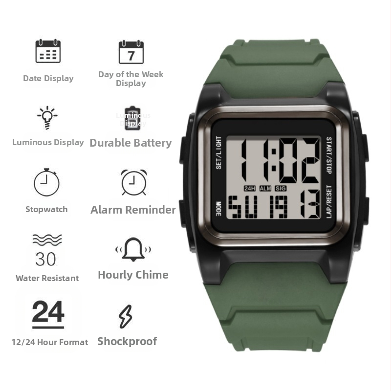 Teaduse ja tehnoloogia sensorikell on värviline, tudengipidudele mõeldud lihtsa moe ja niši disainiga ükssarviku veekindel elektrooniline kell.