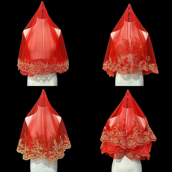 Nauja atvykusi raudonplaukė nuotakos ir vestuvinė suknelė „Xiuhe“ su raudonplauke kiniško stiliaus retro stiliaus trumpa nėriniuota foto siūlų nuotraukoms