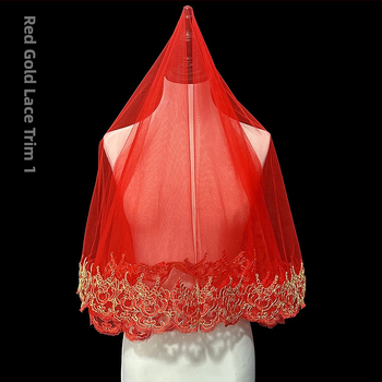 Νέα Άφιξη Νυφικό Φόρεμα με Νυφικό Red Head Νήμα Xiuhe Φόρεμα Red Head Κινέζικο Στυλ Ρετρό Στυλ Κοντό Νήμα από Δαντέλα Φωτογραφίας