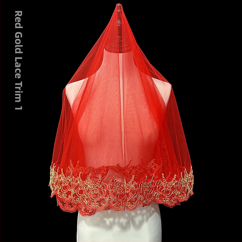 Nauja atvykusi raudonplaukė nuotakos ir vestuvinė suknelė „Xiuhe“ su raudonplauke kiniško stiliaus retro stiliaus trumpa nėriniuota foto siūlų nuotraukoms