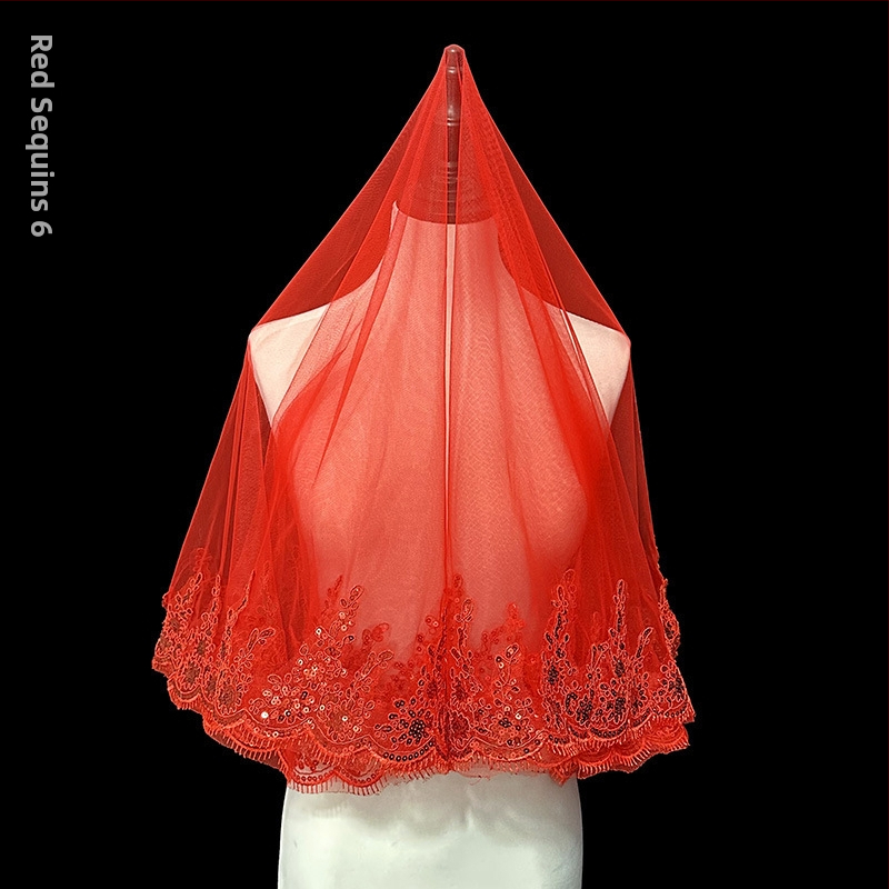 Nauja atvykusi raudonplaukė nuotakos ir vestuvinė suknelė „Xiuhe“ su raudonplauke kiniško stiliaus retro stiliaus trumpa nėriniuota foto siūlų nuotraukoms