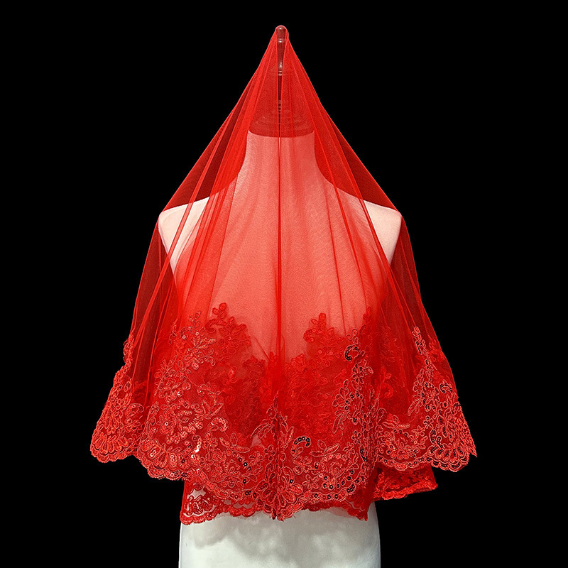 Nauja atvykusi raudonplaukė nuotakos ir vestuvinė suknelė „Xiuhe“ su raudonplauke kiniško stiliaus retro stiliaus trumpa nėriniuota foto siūlų nuotraukoms