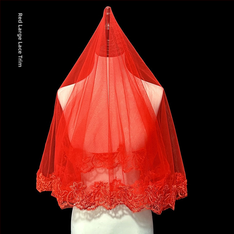 Nauja atvykusi raudonplaukė nuotakos ir vestuvinė suknelė „Xiuhe“ su raudonplauke kiniško stiliaus retro stiliaus trumpa nėriniuota foto siūlų nuotraukoms