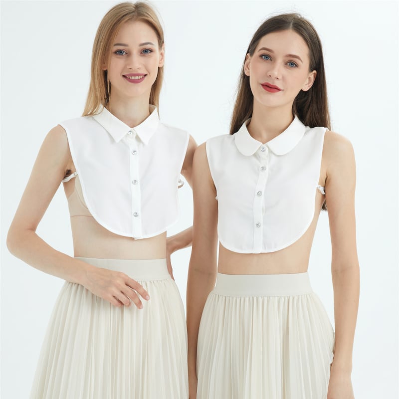 Nabrani ovratnik s vrhom i kvadratnim ovratnikom za žene, jesenski i zimski ovratnik s postoljem za košulje, profesionalni ovratnik, lažni ovratnik, korejski prekogranični proizvođač na veliko