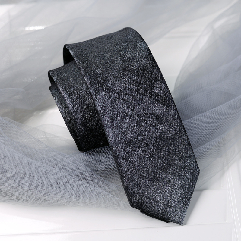 Proizvođač prekogranične korejske kravate čiste boje za muškarce, ležerne formalne odjeće, poslovne uske verzije, uske, u preppy stilu, crne, moderne, modne