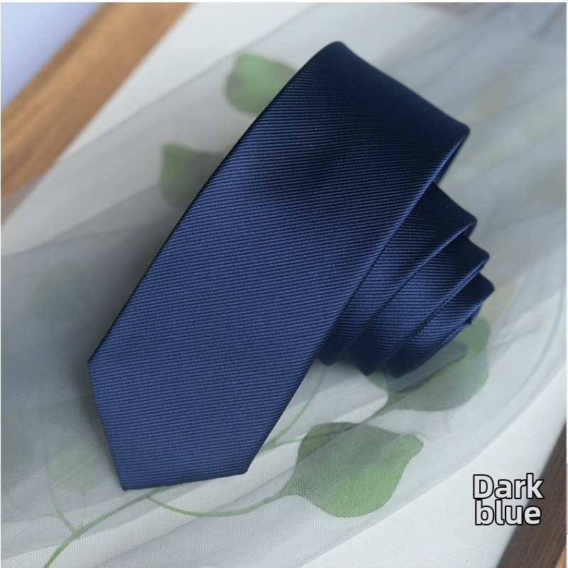 Proizvođač prekogranične korejske kravate čiste boje za muškarce, ležerne formalne odjeće, poslovne uske verzije, uske, u preppy stilu, crne, moderne, modne