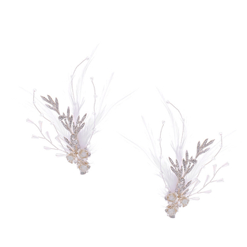 Νέα αντίκα καπέλα Super Fairy χειροποίητα φτερό άκρη κλιπ νυφικό καπέλο μαργαριτάρι φουρκέτα αξεσουάρ πέπλο φουρκέτα για γυναίκες