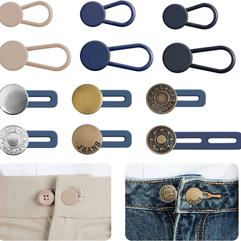 12 bucăți de cataramă de extensie pentru blugi, cataramă de extensie pentru blugi, cataramă de extensie multifuncțională, buton de extensie, cataramă de reglare cu arc