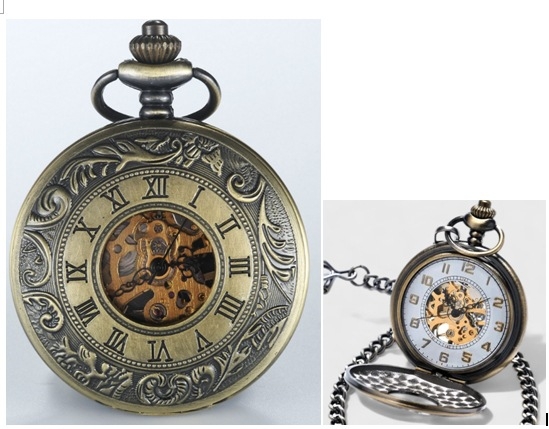 Metalinis baltas poliruotas dvigubas atviras mechaninis kišeninis laikrodis, retro blizgus studentų dovanų atminimo kišeninis laikrodis