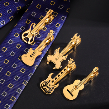 Hiphop-punkmuusikariist kitarr titaanterasest lipsuklamber moodne tipptasemel muusika lõbus roostevabast terasest lipsuklamber